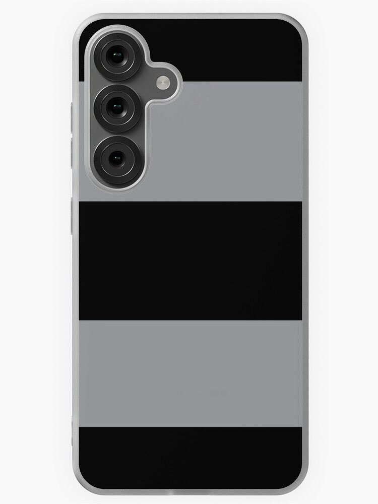 Thumbnail 1 of 4, Samsung Galaxy Phone Case, Black and Grey horizontal stripes - Classic striped pattern by Cecca Designs designed and sold by Cecca-Designs.