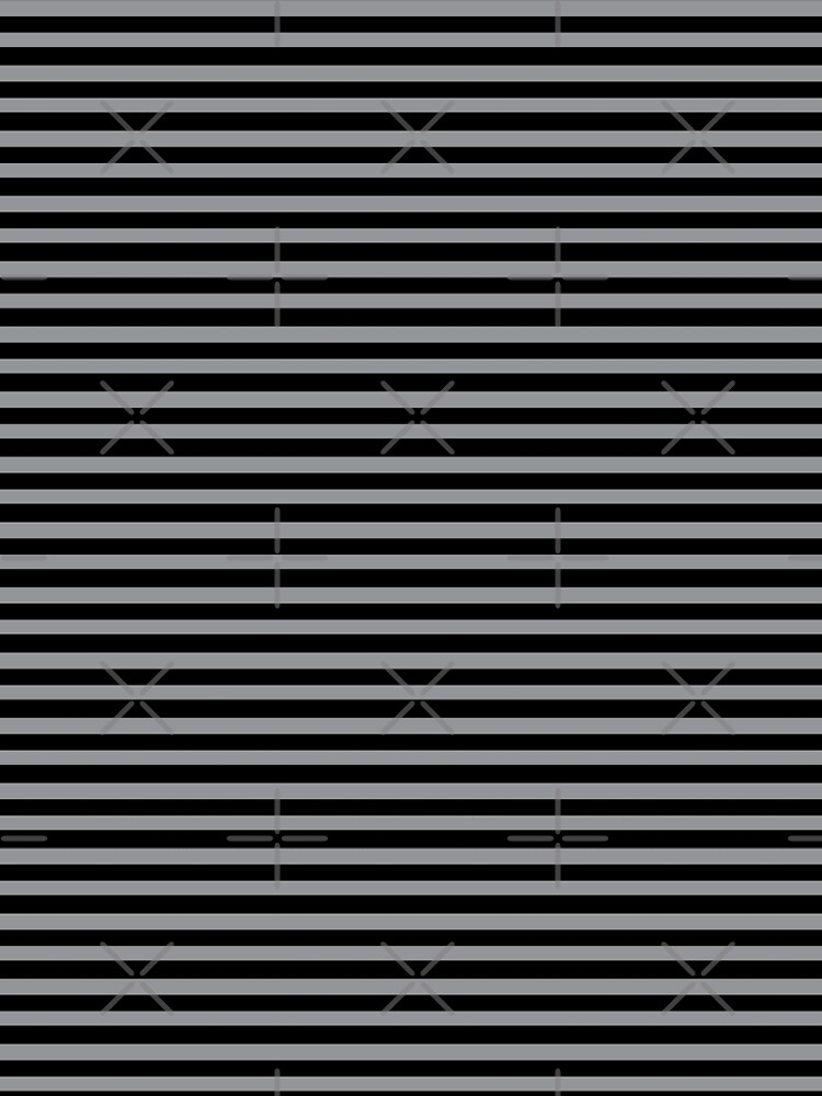Black and Grey horizontal stripes - Classic striped pattern by Cecca Designs by Cecca-Designs
