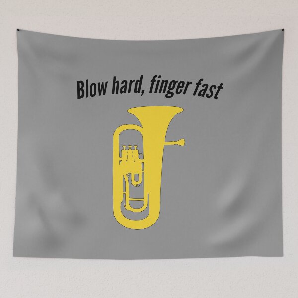 Item preview, Euphonium - Blow hard, finger fast - funny Euphonium/ Baritone gift idea designed and sold by HEJAshirts.