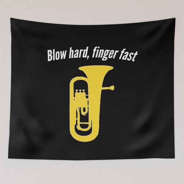 Item preview, Euphonium - Blow hard, finger fast - funny Euphonium/ Baritone gift idea designed and sold by HEJAshirts.
