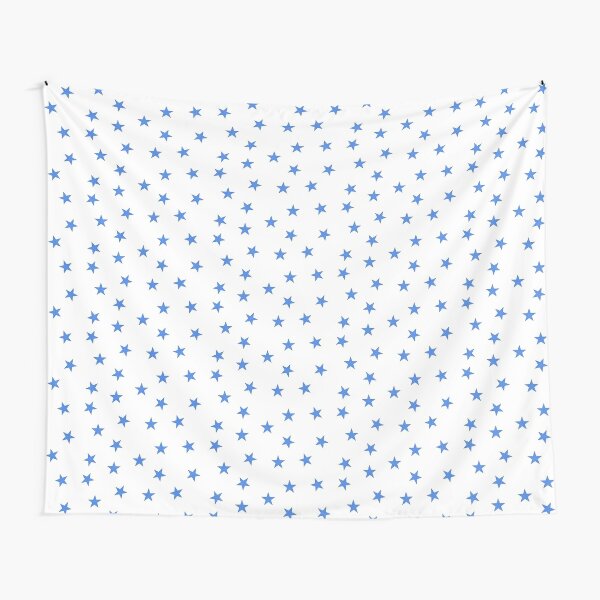 light blue star tapestry