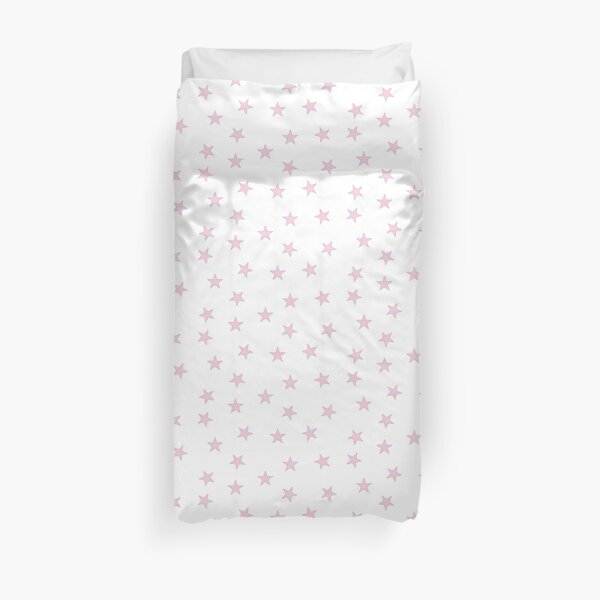 Light Pink Stars Duvet Cover