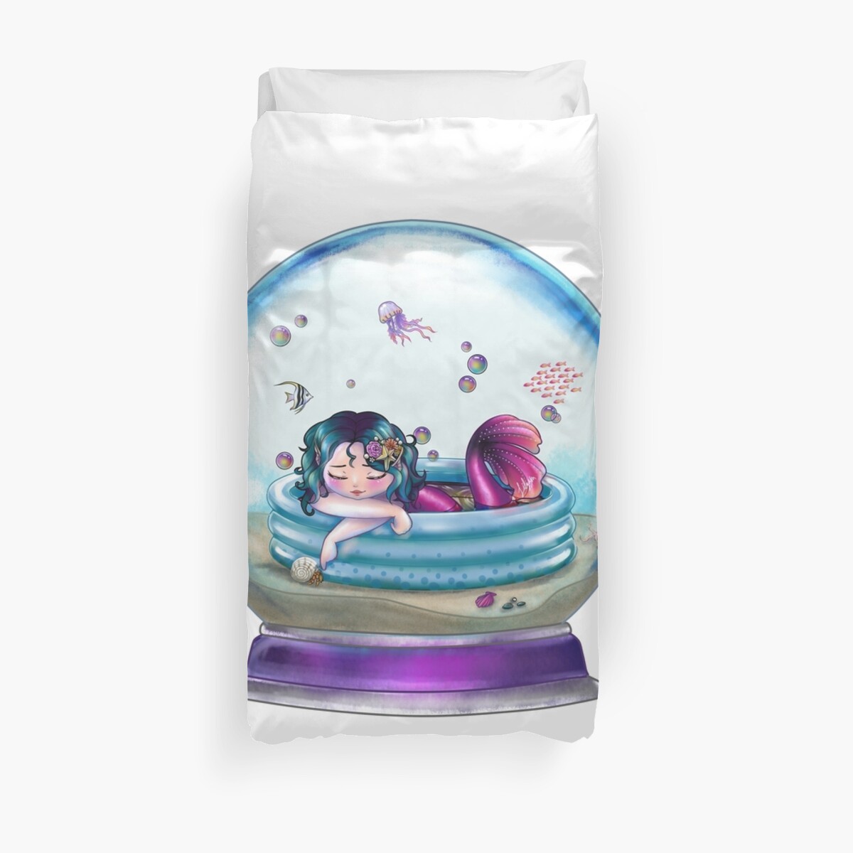 Chubby Mermaid Duvet Cover By Lilyzm Redbubble