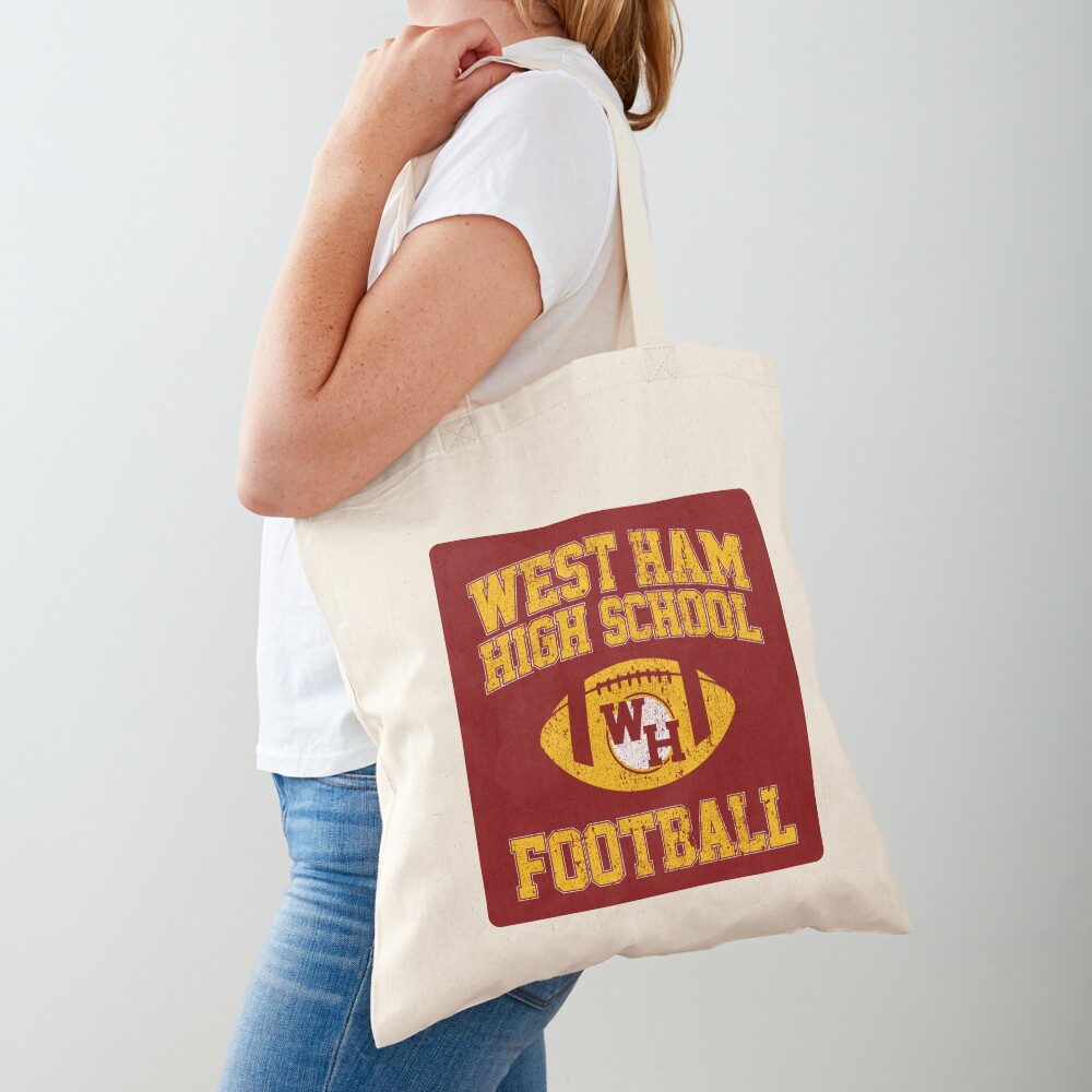 "West Ham High School Football" Tote Bag by huckblade Redbubble