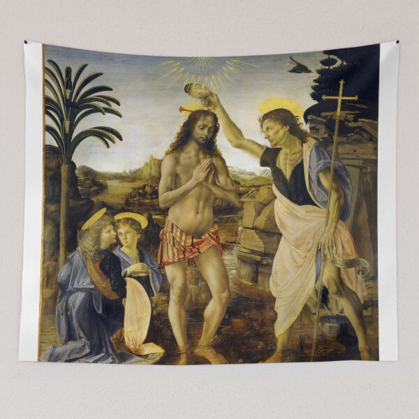 Item preview, Battesimo de Cristo - da Vinci - c1475 designed and sold by CrankyOldDude.