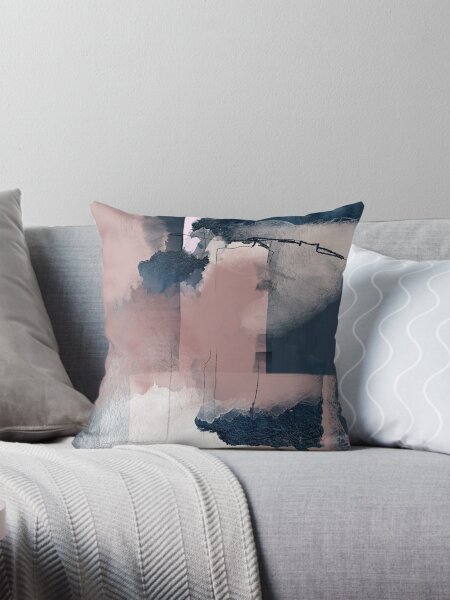 Navy and blush fashion pink cushions