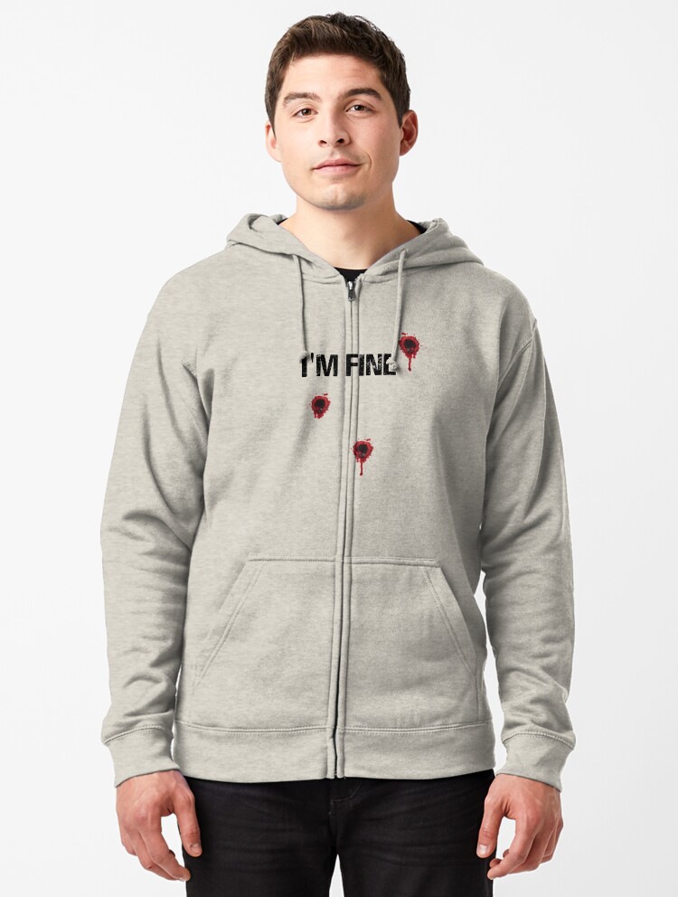 im fine halloween hoodie