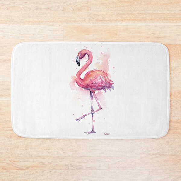 Item preview, Pink Flamingo Watercolor Tropical Bird designed and sold by Olga Shvartsur.