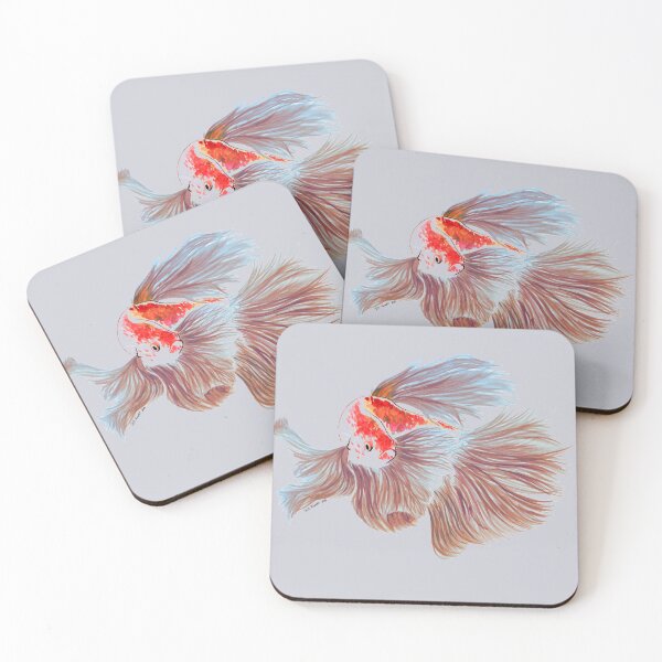 Item preview, Betta Fish: Red, Orange, and Blue designed and sold by Bridget Vincent.