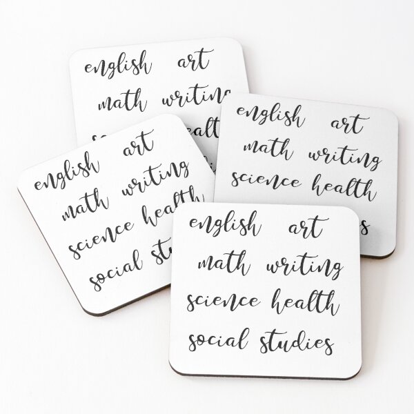 Item preview, School Subjects Sticker Pack (Black) designed and sold by bathwater.