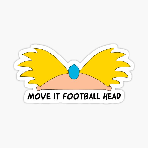 ¡Hola, Arnold! Move it Football Head Pegatina