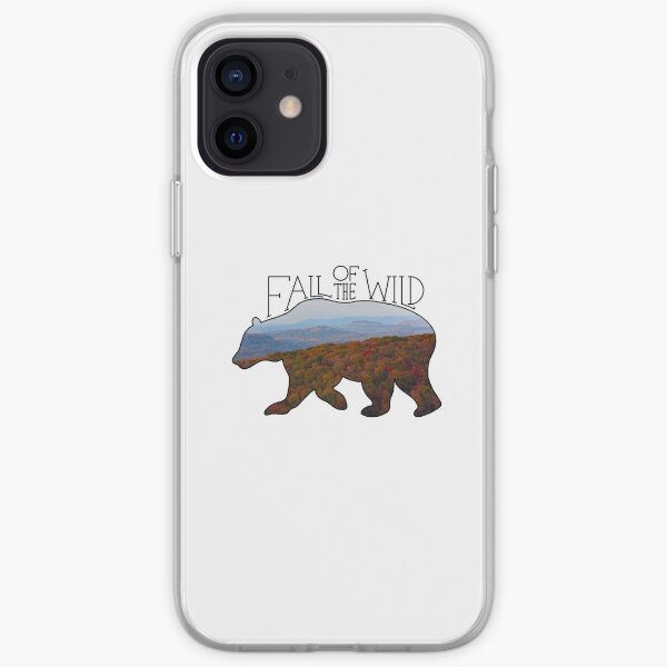 Fall of the Wild Autumn Mountain Wilderness Landscape Bear Silhouette iPhone Soft Case