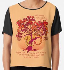"Not Every Season is For Growing" Fall Dragon Forest Spirit Chiffon Top