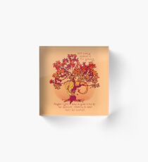 "Not Every Season is For Growing" Fall Dragon Forest Spirit Acrylic Block
