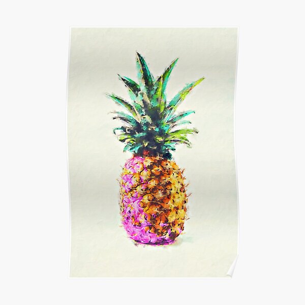 Painted Pineapple Poster