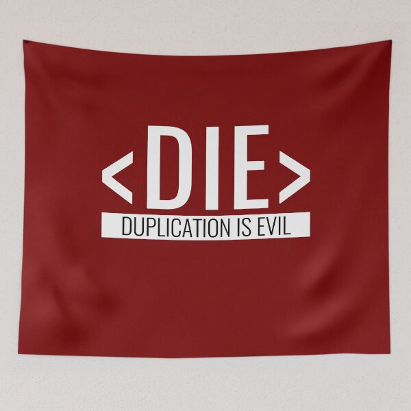Item preview, Duplication is Evil, DIE Principle designed and sold by HighBrowDesigns.