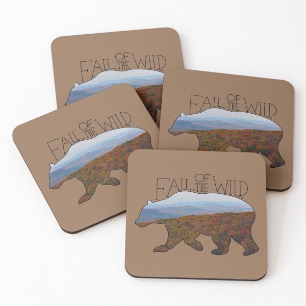 Item preview, Fall of the Wild Autumn Mountain Wilderness Landscape Bear Silhouette On Brown designed and sold by Gsallicat.