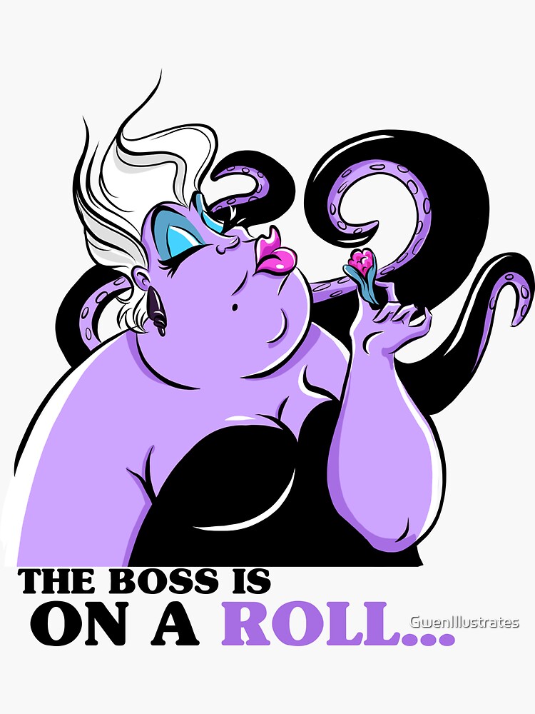 Vinyl Decal Sticker Little Mermaid Ursula Car Truck Bumper Window JDM Fun 22" 