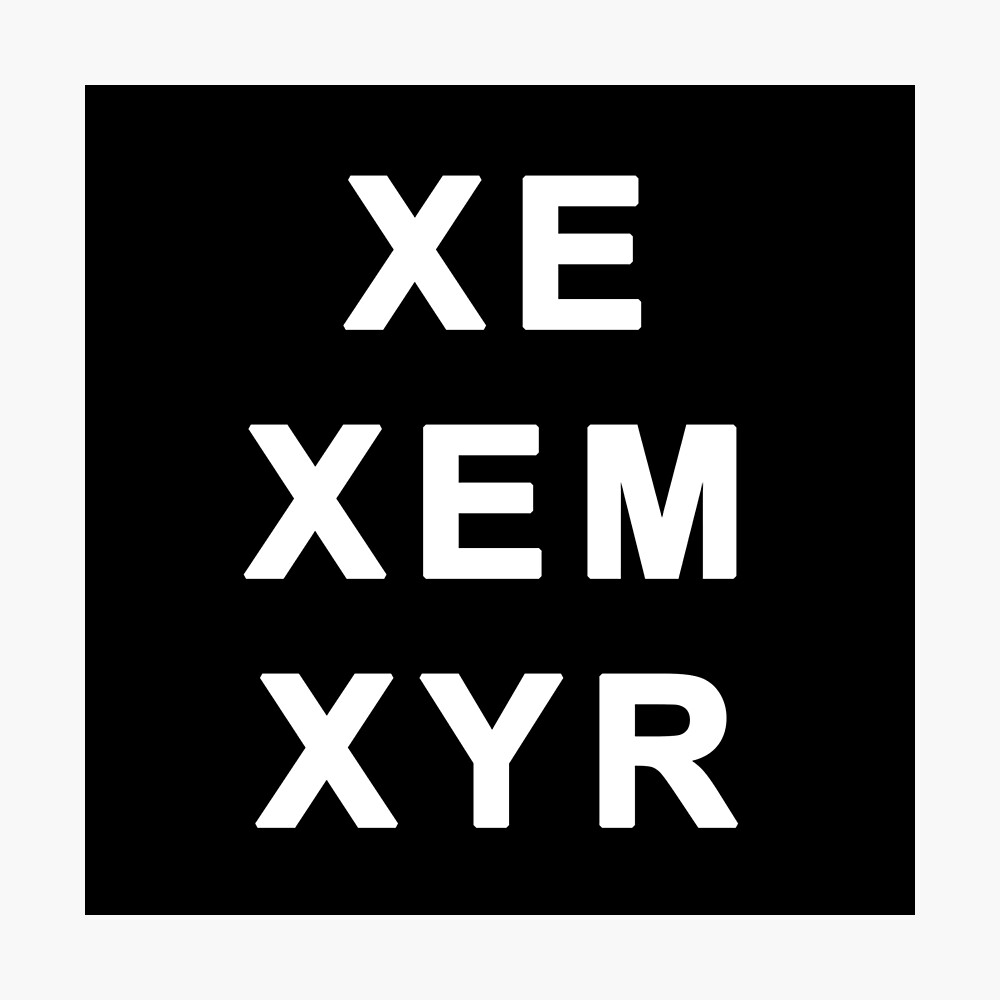 Xe Xem Xyr Gender Identity Pronouns Poster By Bpcreate Redbubble