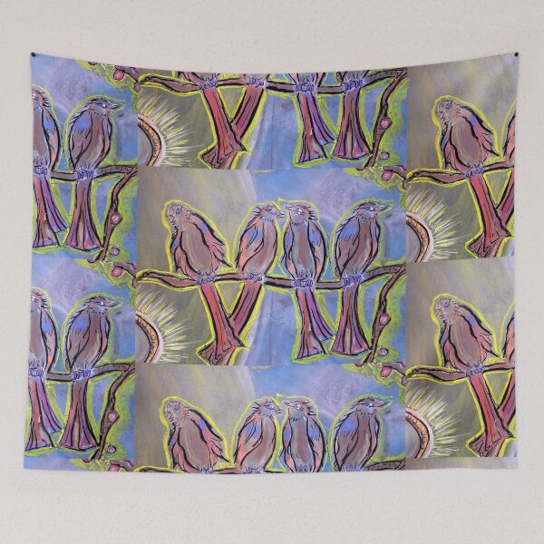 Item preview, Four Birds Singing (from Chalk Meditation #13) designed and sold by InfinitePathArt.