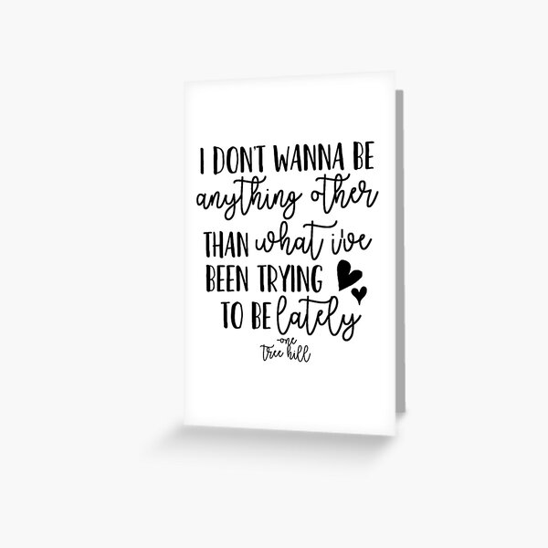 One Tree Hill Theme Song Greeting Card