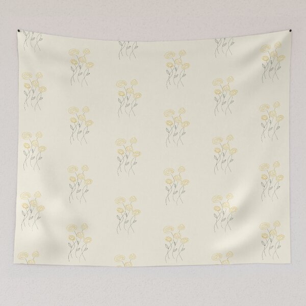 Item preview, Yellow Carnations Minimal Outline designed and sold by Mazie Kate.
