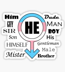 He (Light) Sticker