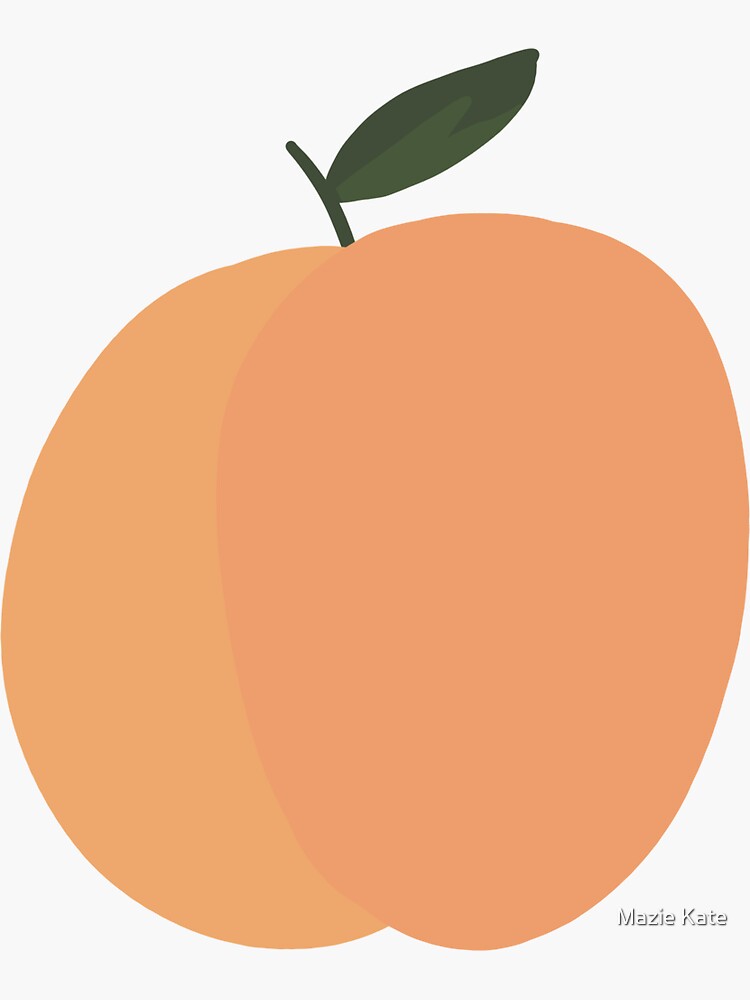 "Cute Peach Emoji" Sticker for Sale by amazieng Redbubble
