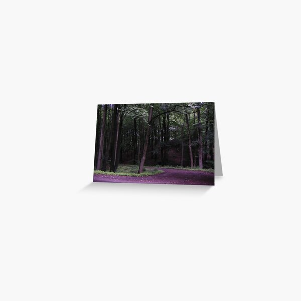 Green and purple landscape Greeting Card