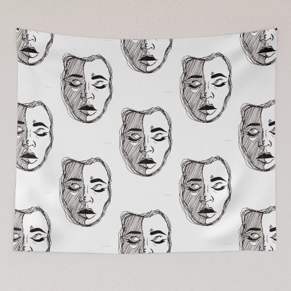 Item preview, Face Linear Drawing Art designed and sold by Shawn Carroll.