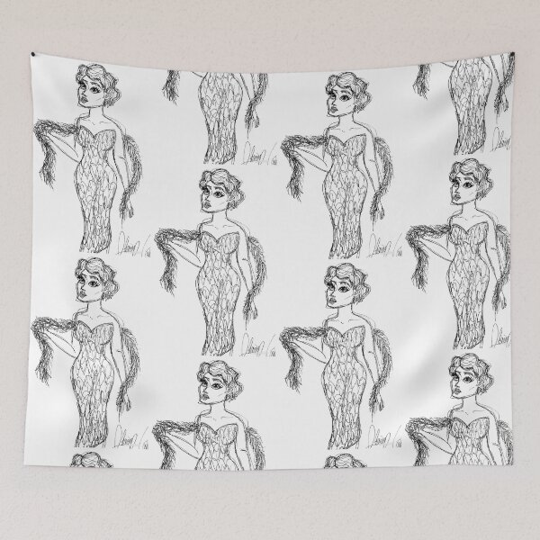 Item preview, Abstract Gesture Drawing Woman Art Ink designed and sold by Shawn Carroll.