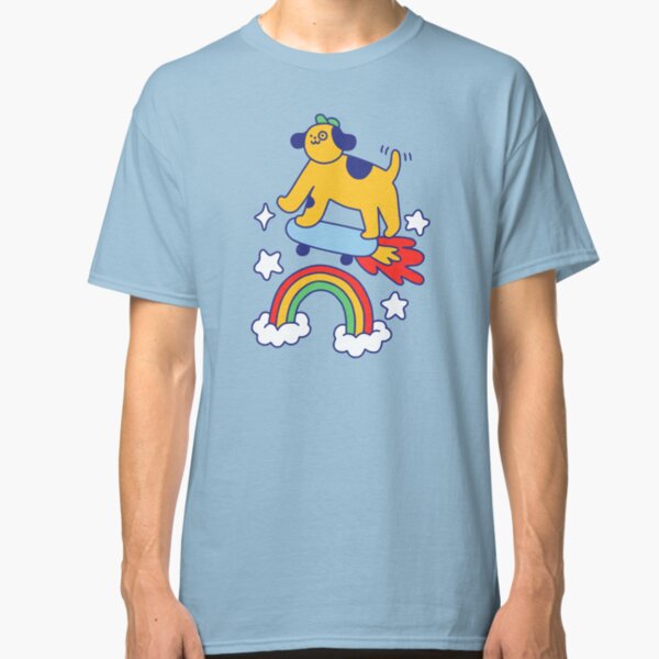 Dog Flying On A Skateboard Classic T-Shirt
