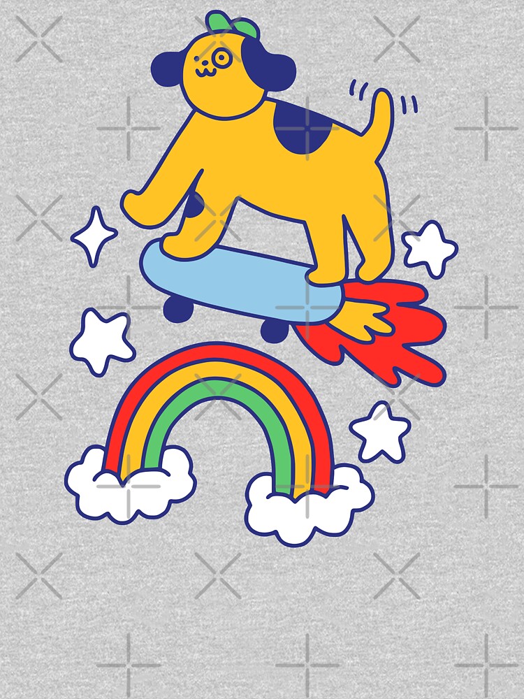 Dog Flying On A Skateboard by obinsun