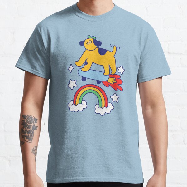 Dog Flying On A Skateboard Classic T-Shirt