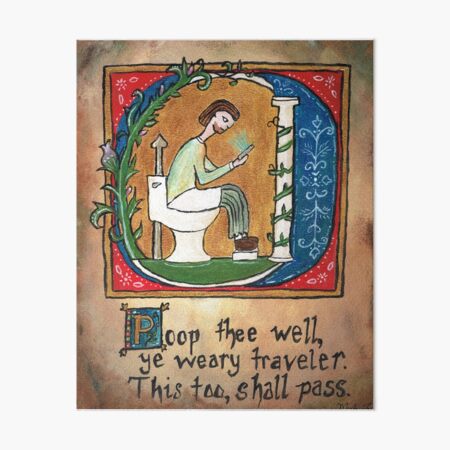 Poop Thee Well Art Board Print
