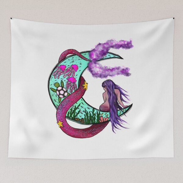 Item preview, Mermaid on the moon designed and sold by theerraticmind.