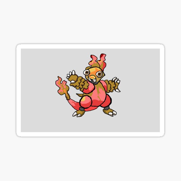 Paris and Magmar Pokemon Fusion PokeDerp Sticker