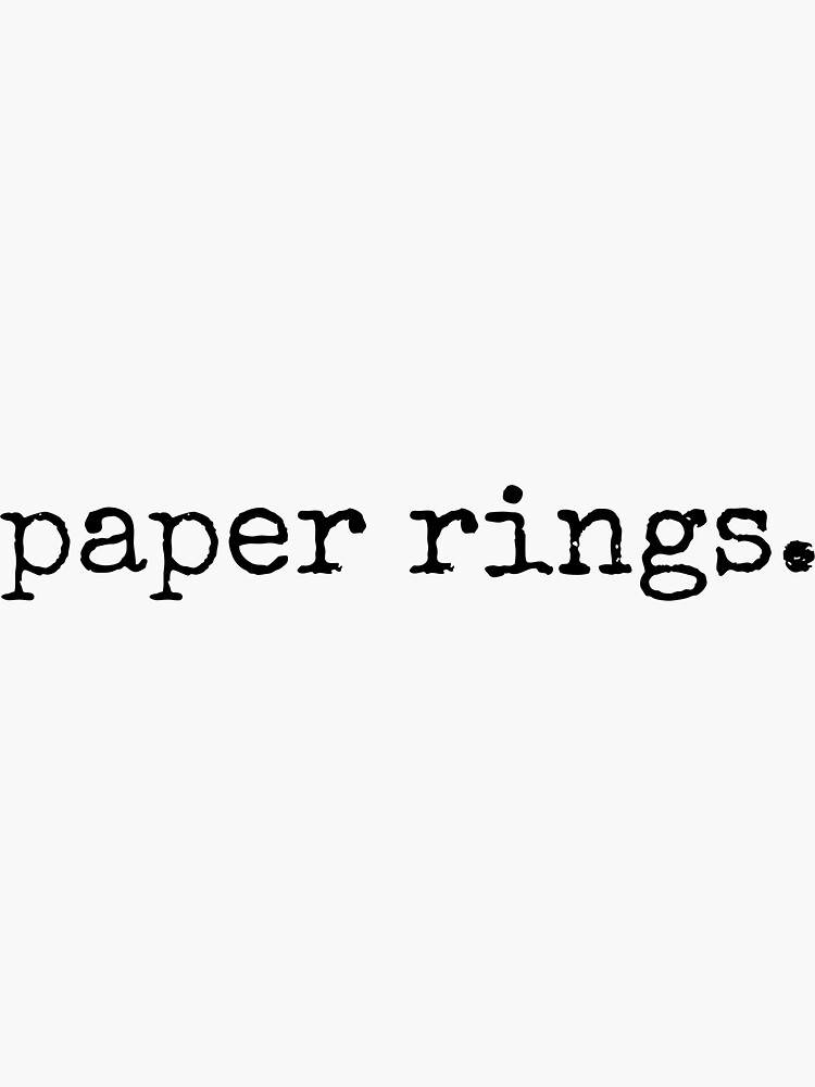 "paper rings." Sticker by minimalistworks Redbubble