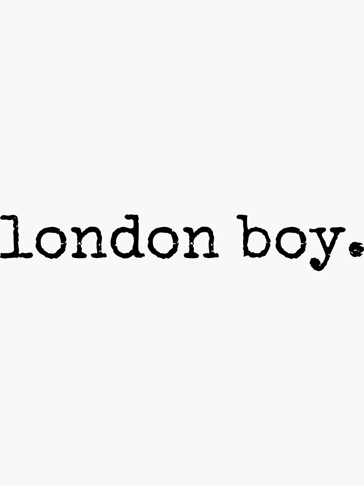 "london boy." Sticker by minimalistworks Redbubble