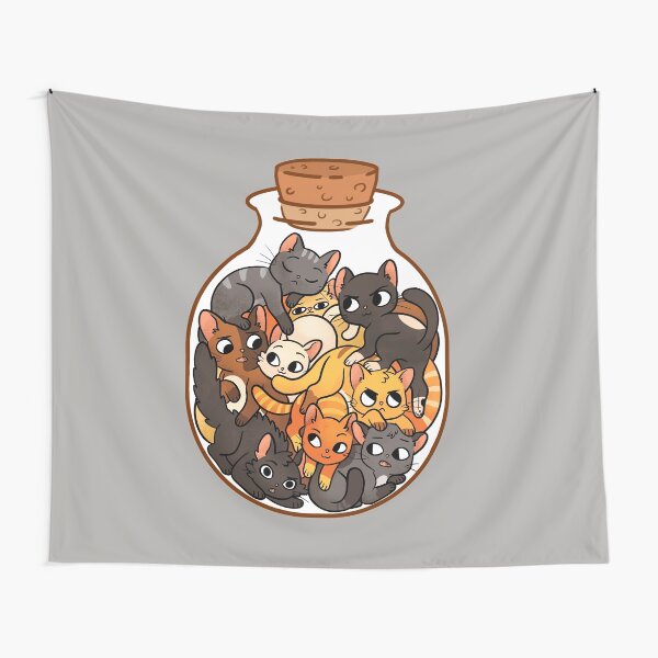 Bottle of Cats Tapestry