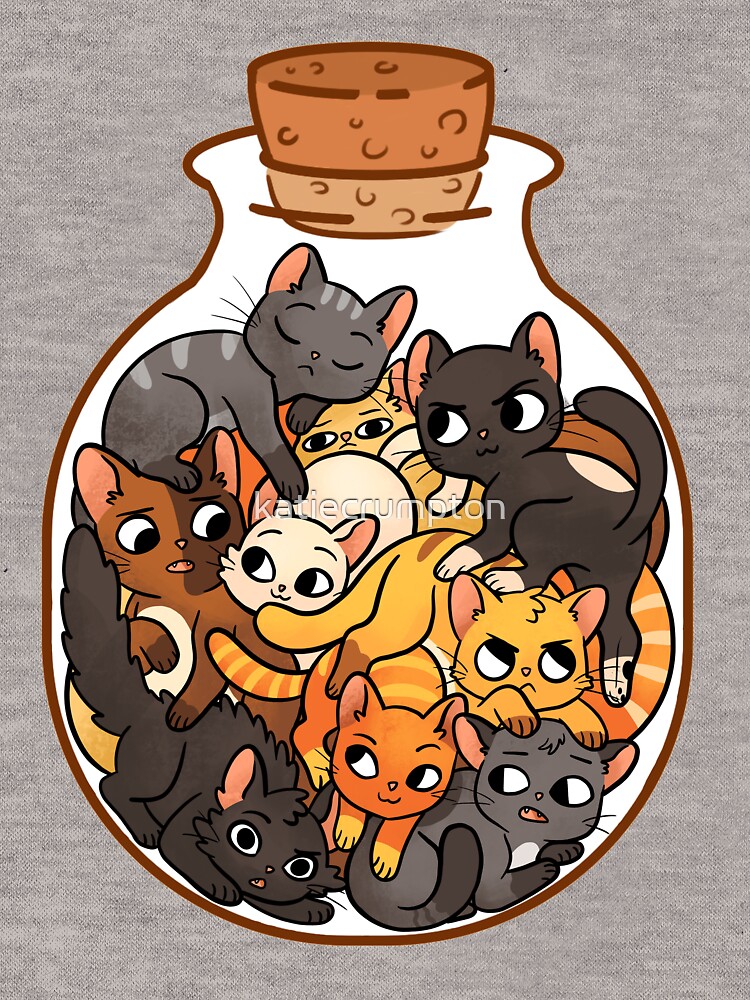 Thumbnail 5 of 5, Zipped Hoodie, Bottle of Cats designed and sold by katiecrumpton.