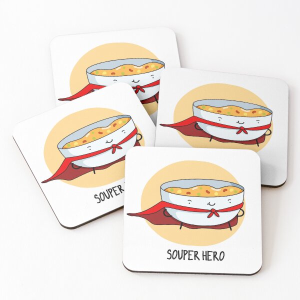 Item preview, Souper Hero Funny Soup Puns  designed and sold by punnybone.