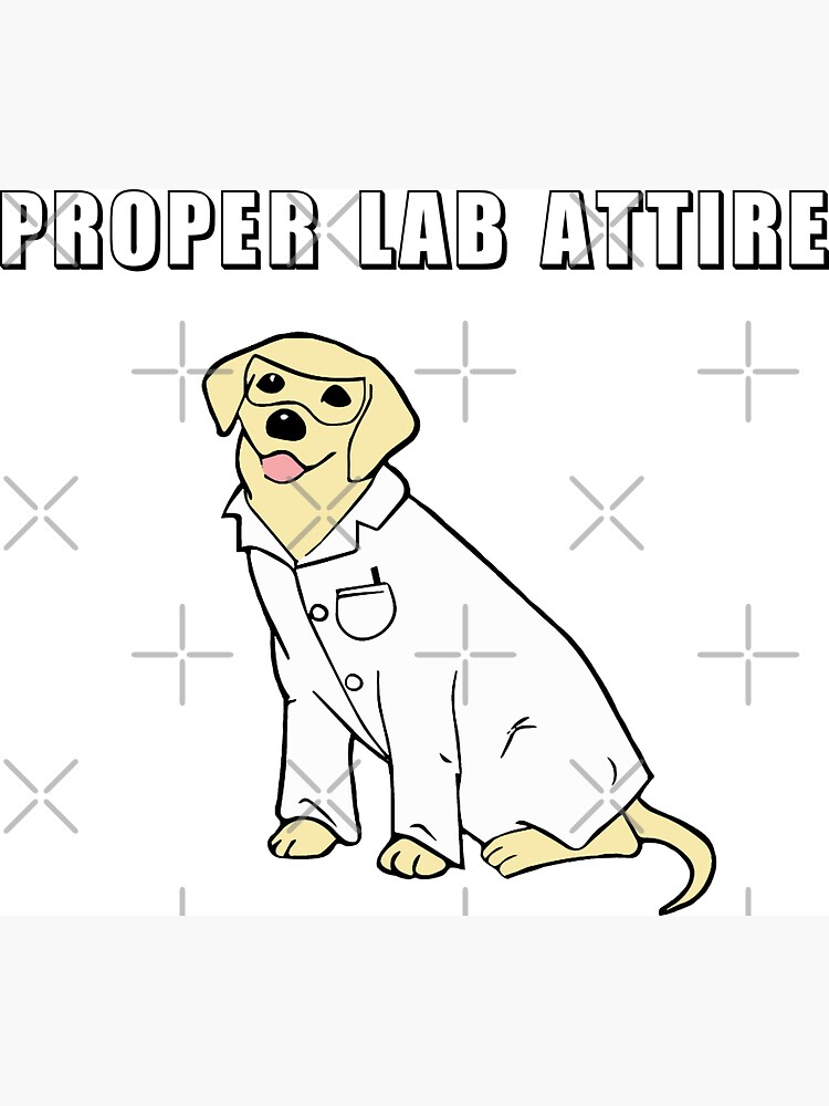"Proper Lab Attire| Funny Lab Technician Gift " Magnet for Sale by ...