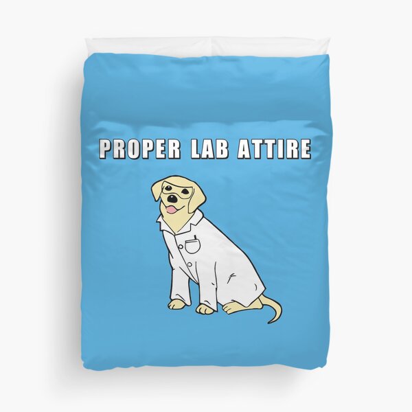 "Proper Lab Attire Funny Lab Technician Gift " Duvet Cover for Sale by