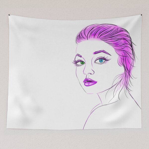 Item preview, Purple Hair Girl designed and sold by theerraticmind.