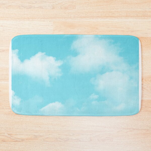 Item preview, Fluffy white clouds aesthetic on a blue sky background designed and sold by by-jwp.