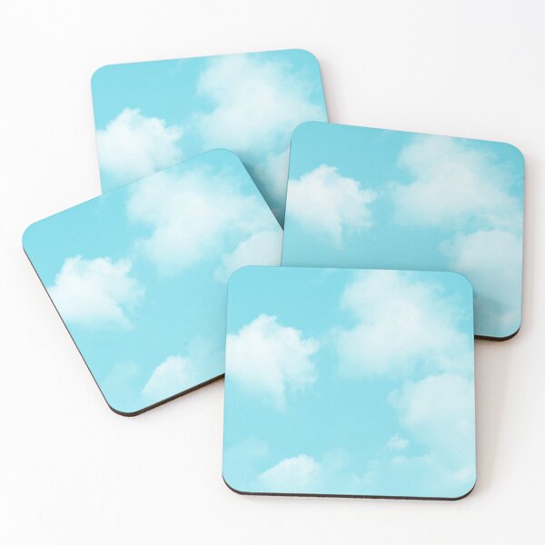 Item preview, Fluffy white clouds aesthetic on a blue sky background designed and sold by by-jwp.