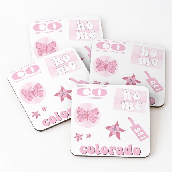 Item preview, Pink Watercolor Colorado US State Sticker Pack designed and sold by The-Goods.