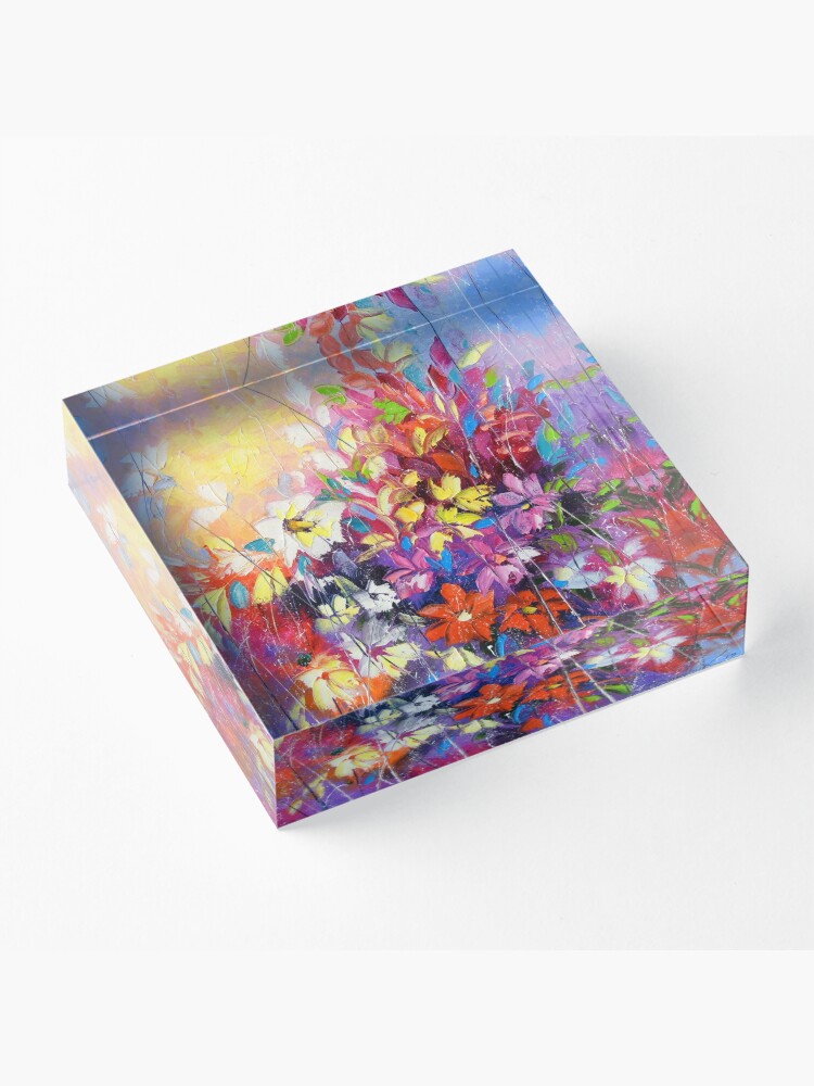 Alternate view of Dance of flowers Acrylic Block