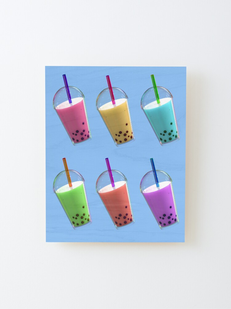 Alternate view of Boba Tea Six Flavors Mounted Print